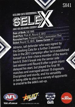 2018 Select Footy Stars - Selex #SX41 Jake Kolodjashnij Back